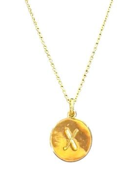 kate spade Gold Disc X Initial One in a Million Pendant Necklace